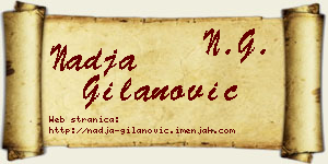 Nadja Gilanović vizit kartica